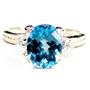 925 Sterling Silver Ladies Ring, Swiss Blue Topaz, SR136