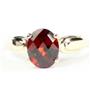 10K, 14K or 18K Gold Ladies Ring, Mozambique Garnet, R058