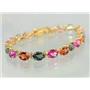 B002, Pink, Twilight & Mystic Topaz Gold Bracelet