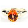 10K, 14K or 18K Gold Ladies Ring, Twilight Fire Topaz, R058