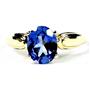 10K, 14K or 18K Gold Ladies Ring, Created Blue Sapphire, R058