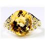 10K, 14K or 18K Gold Ladies Ring, Citrine, R057