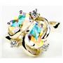 10K, 14K or 18K Gold Ladies Ring, Mercury Mist Topaz, R016
