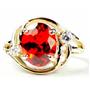 10K, 14K or 18K Gold Ladies Ring, Created Padparadscha Sapphire, R021