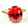 10K, 14K or 18K Gold Ladies Ring, Created Padparadscha Sapphire, R055