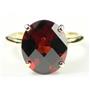 10K, 14K or 18K Gold Ladies Ring, Mozambique Garnet, R055