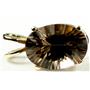 P004, Smoky Quartz 14k Gold Pendant