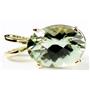 P004, Green Amethyst 14k Gold Pendant