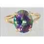 10K, 14K or 18K Gold Ladies Ring, Mystic Fire Topaz, R132