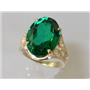 10K, 14K or 18K Gold Ladies Ring, Russian Nanocrystal Emerald, R057