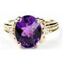 10K, 14K or 18K Gold Ladies Ring, Amethyst, R136