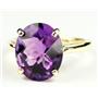 10K, 14K or 18K Gold Ladies Ring, Amethyst, R055