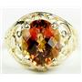 10K, 14K or 18K Gold Ladies Ring, Twilight Fire Topaz, R004