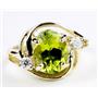 10K, 14K or 18K Gold Ladies Ring, Manchurian Peridot, R021
