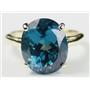 10K, 14K or 18K Gold Ladies Ring, Paraiba Topaz, R055