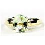 10K, 14K or 18K Gold Ladies Ring, Green Amethyst (Prasiolite), R058