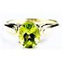 10K, 14K or 18K Gold Ladies Ring, Peridot, R058