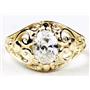 10K, 14K or 18K Gold Ladies Ring, Cubic Zirconia, R111