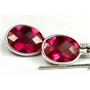 925 Sterling Silver Threader Earrings, Created Ruby, SE005
