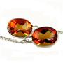 925 Sterling Silver Threader Earrings, Twilight Fire Topaz, SE005