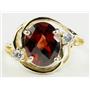 10K, 14K or 18K Gold Ladies Ring, Mozambique Garnet, R021