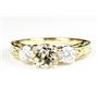 10K, 14K or 18K Gold Ladies Ring, Green Amethyst w/ Accents, R254