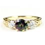 10K, 14K or 18K Gold Ladies Ring, Mystic Fire Topaz w/ Accents, R254
