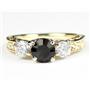 10K, 14K or 18K Gold Ladies Ring, Smoky Quartz w/ Accents, R254