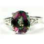 SR139, Mystic Fire Topaz, 925 Sterling Silver Ring