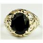 10K, 14K or 18K Gold Ladies Ring, Black Onyx, R004