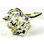 Sterling Silver Ladies Ring, Green Amethyst, SR016