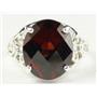 SR057, Mozambique Garnet, 925 Sterling Silver Ring