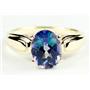 10K, 14K or 18K Gold Ladies Ring, Neptune Garden Topaz, R058