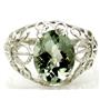 SR162, Green Amethyst, 925 Sterling Silver Ring