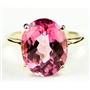 10K, 14K or 18K Gold Ladies Ring, Pure Pink Topaz, R055