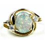 10K, 14K or 18K Gold Ladies Ring, Created White Opal, R021