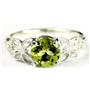 SR292, Manchurian Peridot, 925 Sterling Silver Ring