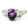 SR305, Amethyst, 925 Sterling Silver Ring