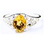 SR305, Citrine, 925 Sterling Silver Ring
