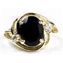 10K, 14K or 18K Gold Ladies Ring, Black Onyx, R021