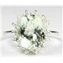 SR283, Green Amethyst (Prasiolite), 925 Sterling Silver Ring