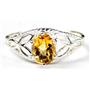 SR137, Citrine, 925 Sterling Silver Ring