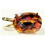 P006, Twilight Fire Topaz 14K Gold Pendant