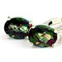 925 Sterling Silver Leverback Earrings, Mystic Fire Topaz, SE007