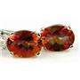 925 Sterling Silver Leverback Earrings, Twilight Fire Topaz, SE007