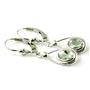 925 Sterling Silver Leverback Earrings, Green Amethyst, SE008
