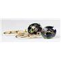 14k Gold Leverback Earrings, Mystic Fire Topaz, E107