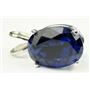 925 Sterling Silver Pendant, Created Blue Sapphire, SP004