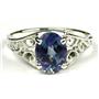 Sterling Silver Ladies Ring, Neptune Garden Topaz, SR005