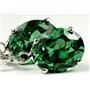 925 Sterling Silver Earrings, Russian Nanocrystal Emerald, SE207